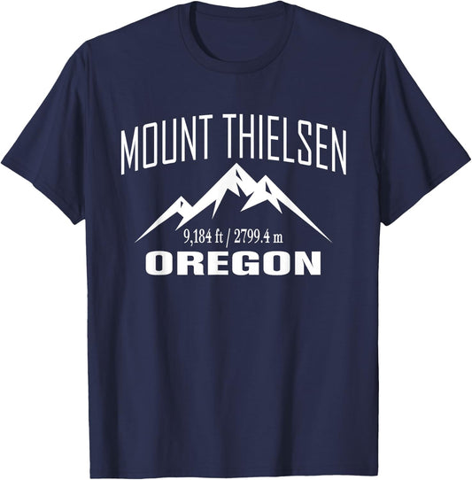 MOUNT THIELSEN OREGON Climbing Summit Club Outdoor Gift T-Shirt - T-Shirt | Navy