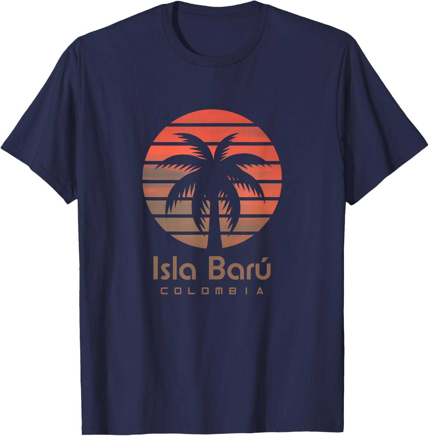 Colombia Travel Vacation Holidays Isla Baru T-Shirt - T-Shirt | Navy