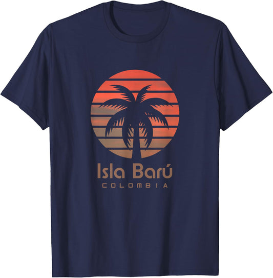 Colombia Travel Vacation Holidays Isla Baru T-Shirt - T-Shirt | Navy