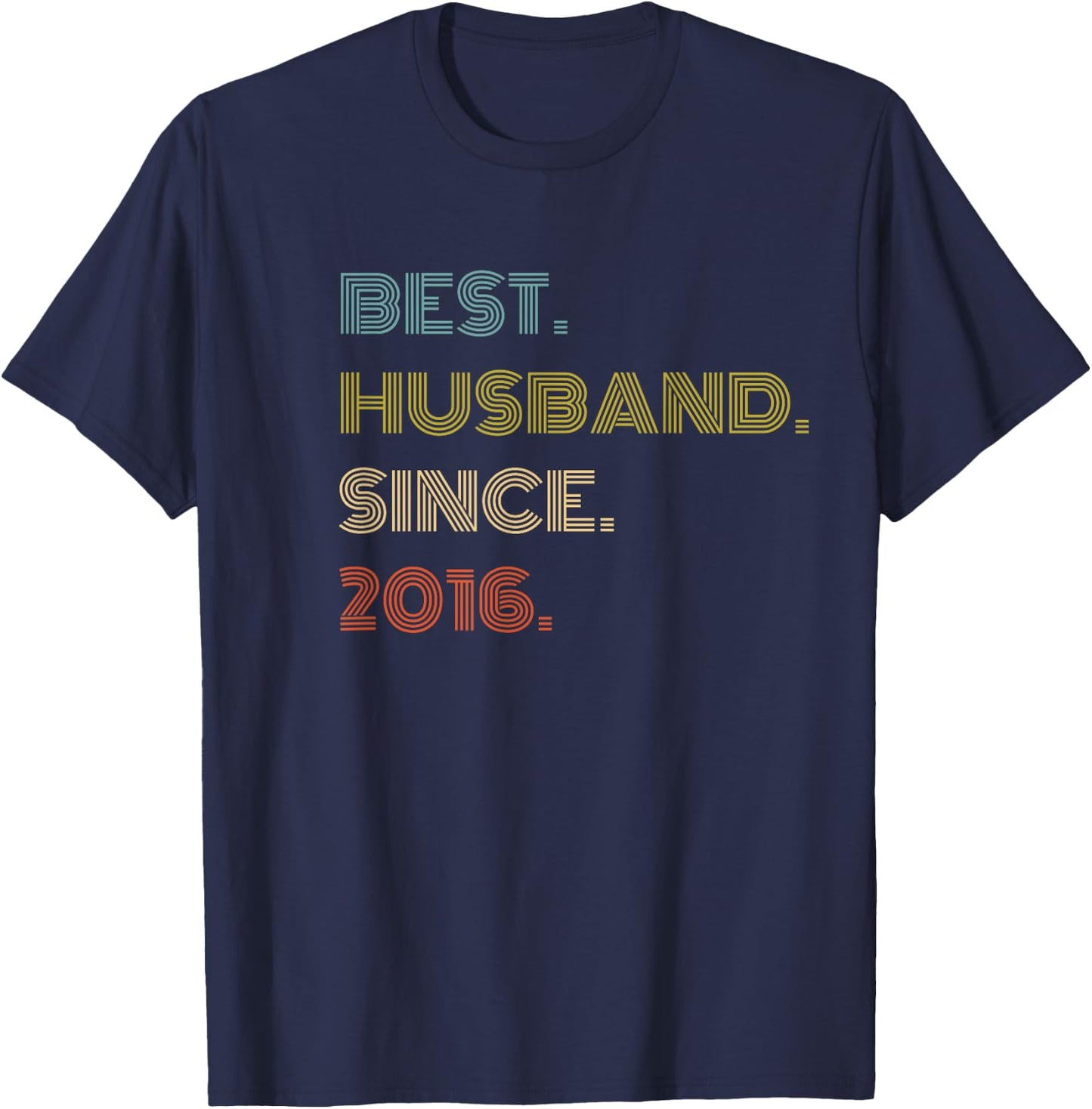 Best Husband Since 2016 T-Shirt - T-Shirt | Navy