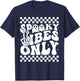 Spooky Vibes Only Toddler Halloween Skeleton Peace Retro T-Shirt - T-Shirt | Navy