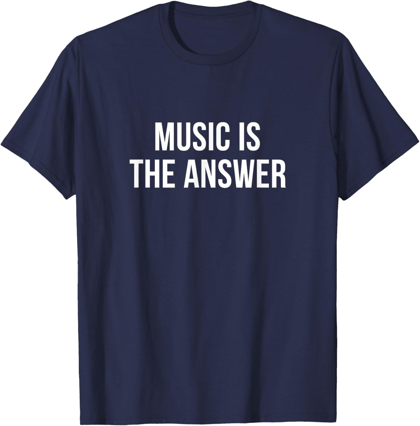 Music Is The Answer T-Shirt - T-Shirt | Navy