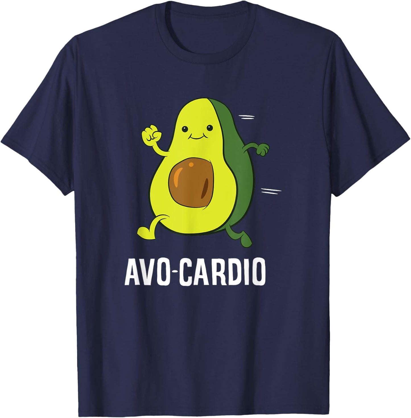 Funny Avo-Cardio Avocado Fitness Exercise Avocado Avocardio T-Shirt - T-Shirt | Navy