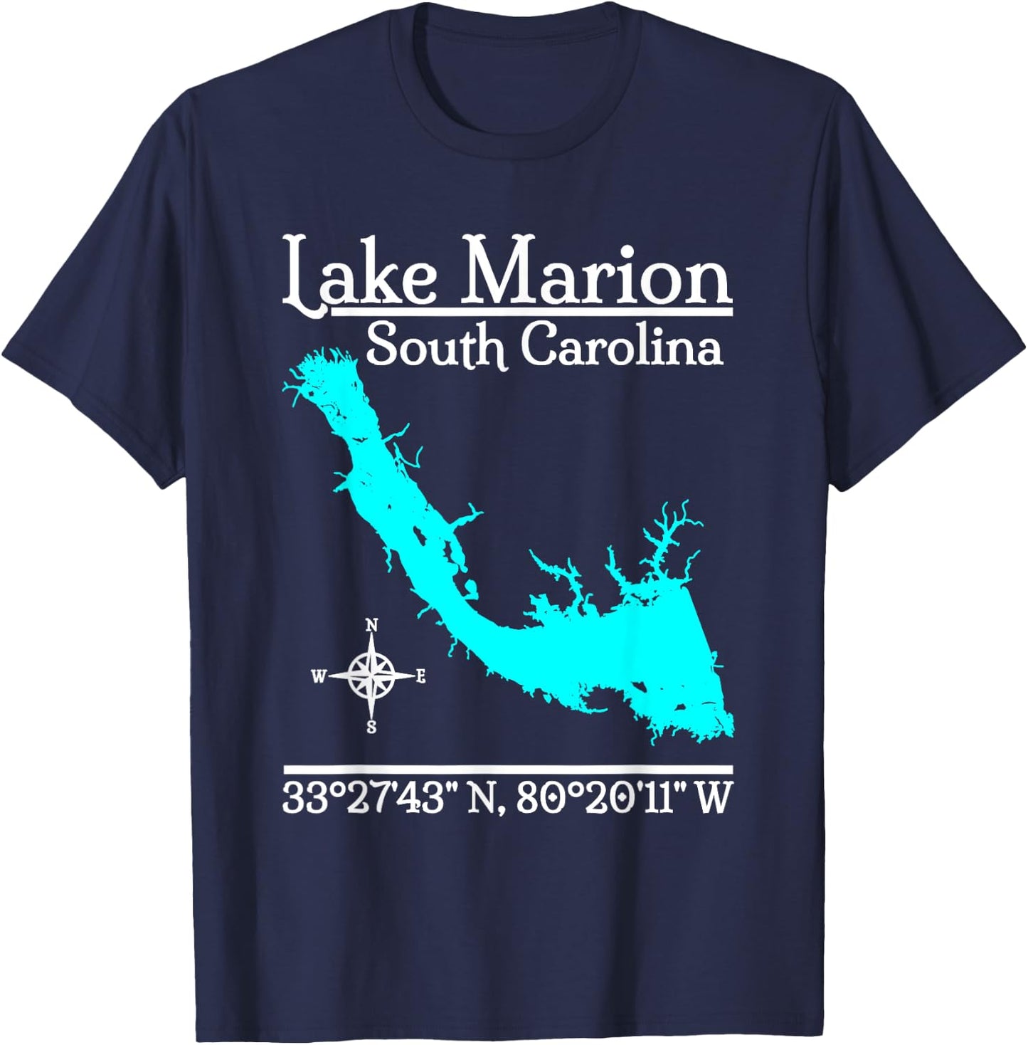 Lake Marion - South Carolina T-Shirt - T-Shirt | Navy