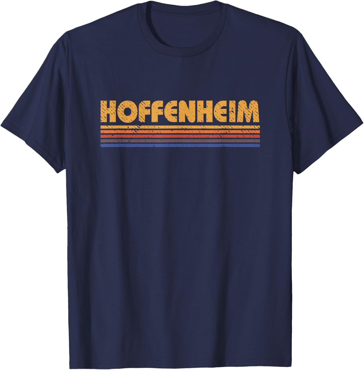 Hoffenheim Germany Vintage 80s Style T-Shirt - T-Shirt | Navy