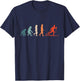 Cross Country Evolution XC Skiing Outfit Funny Ski T-Shirt - T-Shirt | Navy