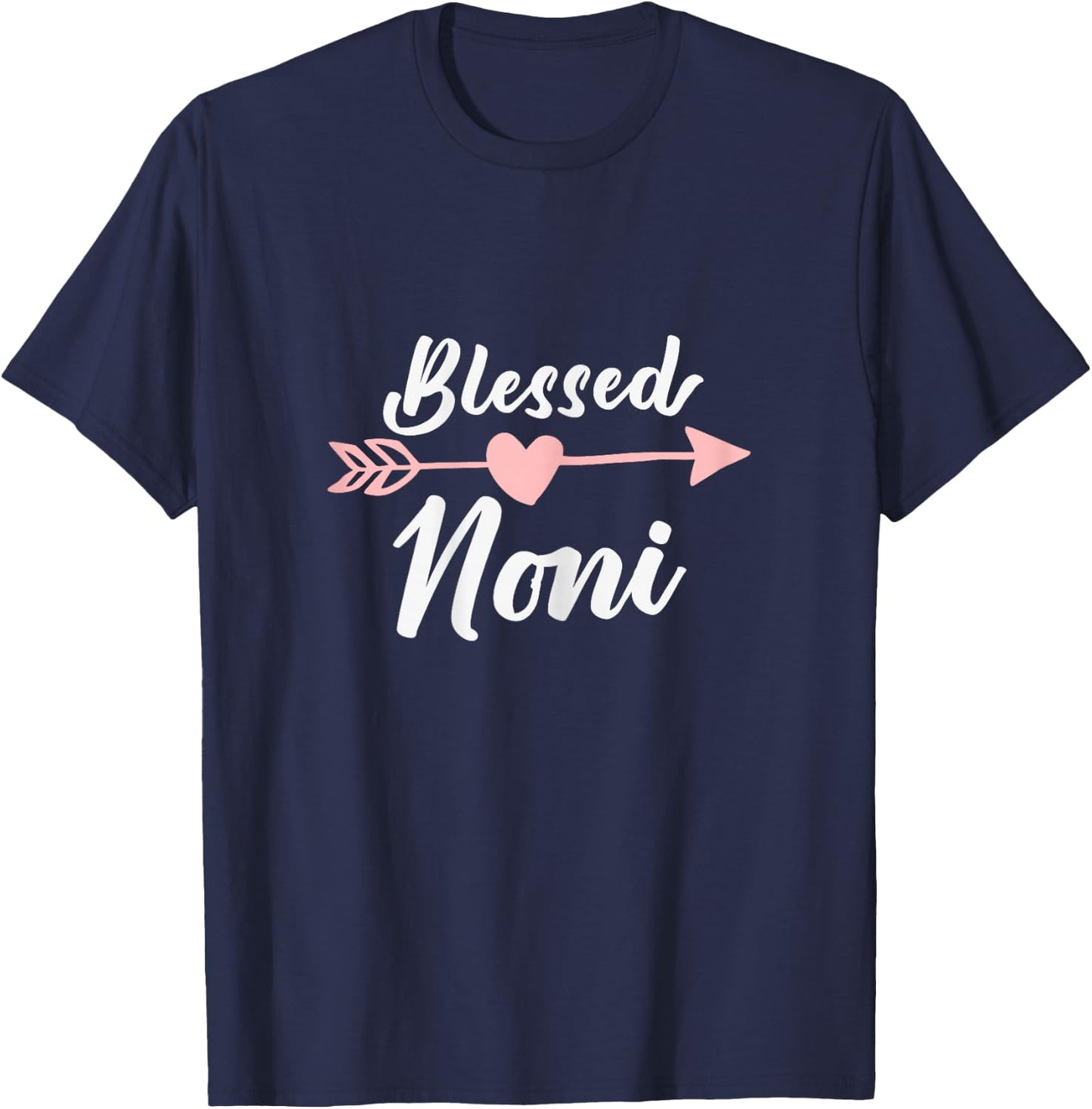 Blessed Noni Arrow Heart Love Grandma Cute Funny T-Shirt - T-Shirt | Navy