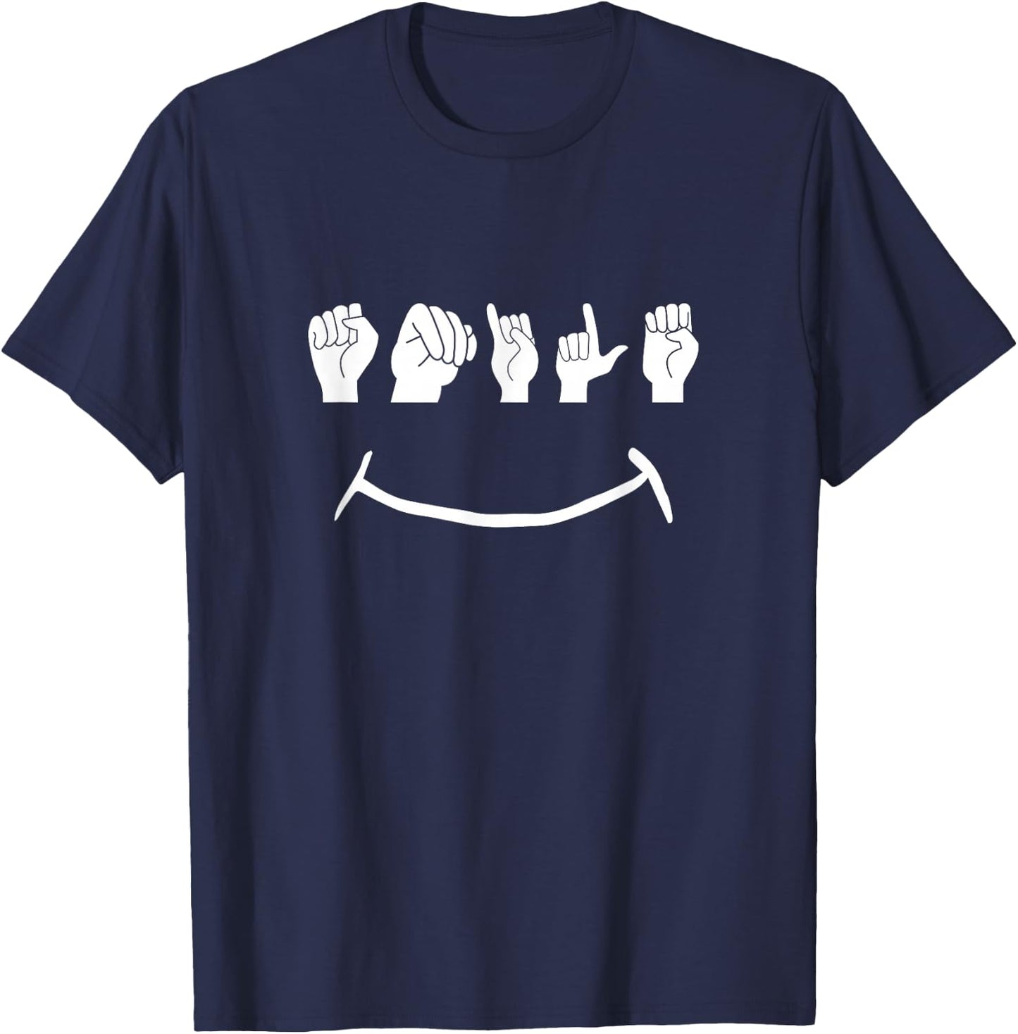 Funny ASL American Sign Language T-Shirt - T-Shirt | Navy