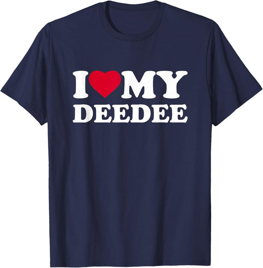 I Love My DeeDee I Heart Family Grandma Dee-Dee T-Shirt - T-Shirt | Navy