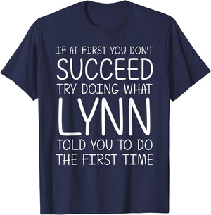 LYNN Gift Name Personalized Birthday Funny Christmas Joke T-Shirt - T-Shirt | Navy