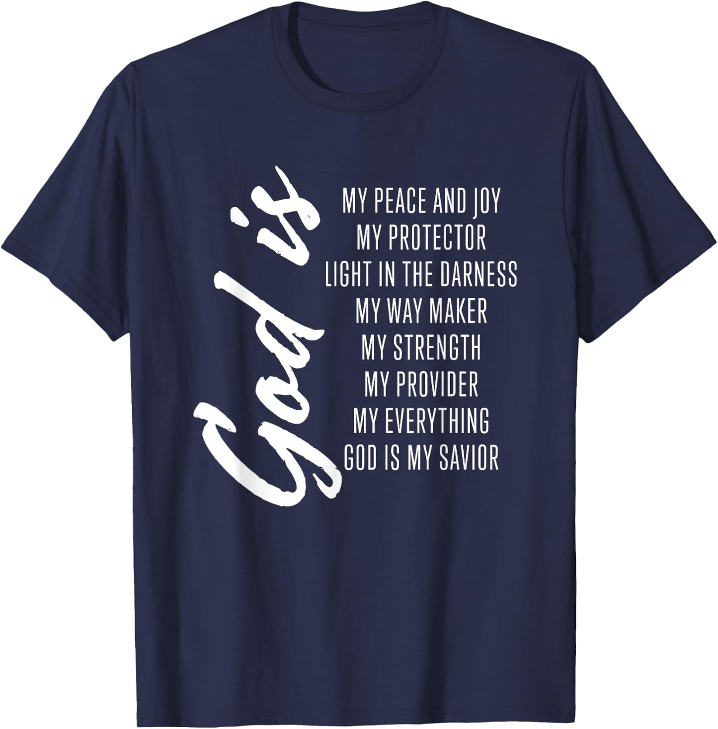 Cute Women's Christian Bible Verse Shirts Women Girls Gifts T-Shirt - T-Shirt | Navy