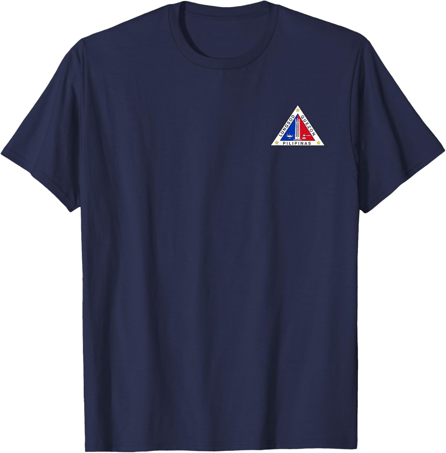 Quezon City Philippines Flag Seal T-Shirt - T-Shirt | Navy