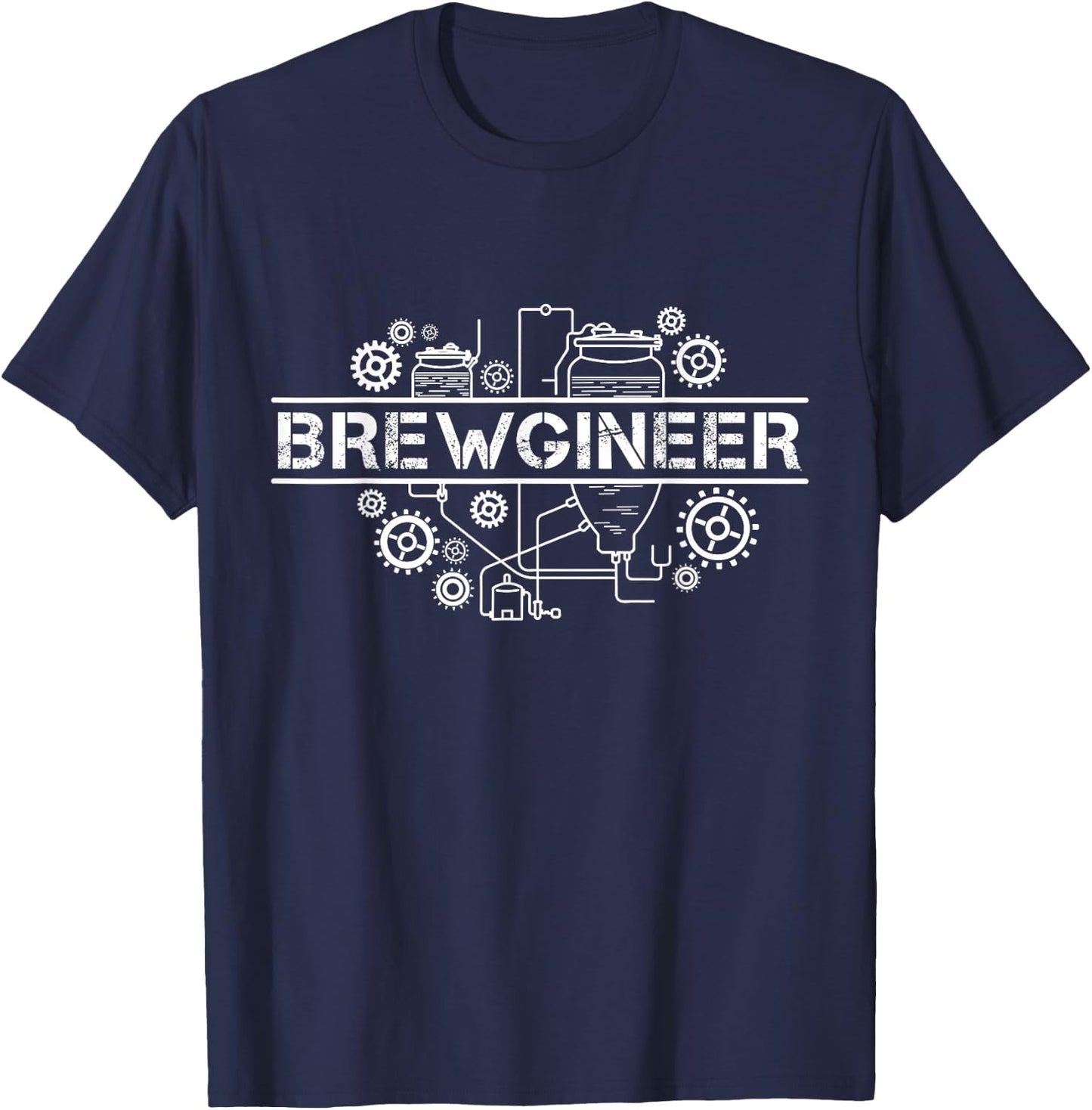 Braumeister Engineer Brewer, Beer Brewer, Gift Brewery T-Shirt - T-Shirt | Navy