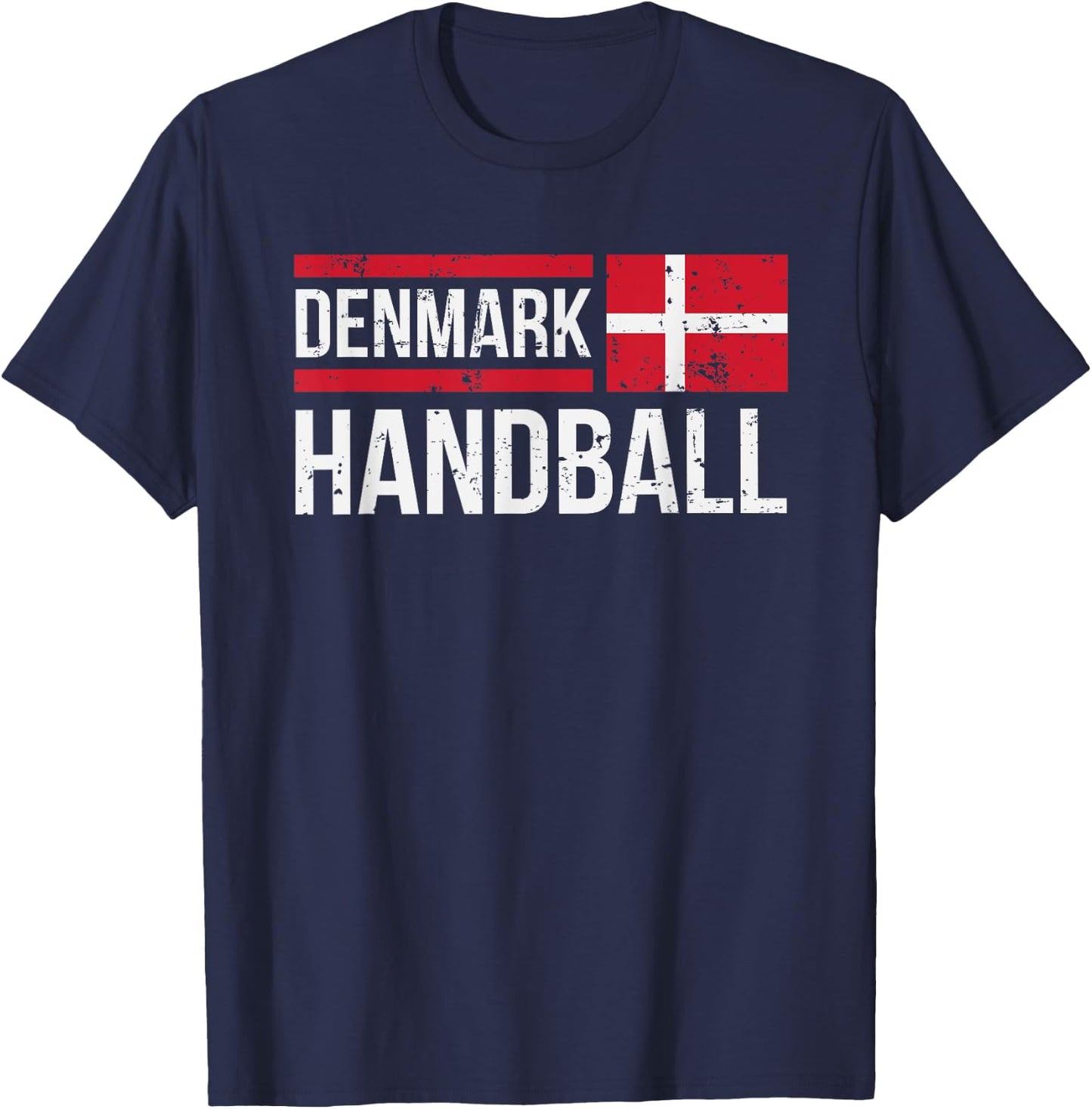 Denmark Handball Flag Fan Team Player Jersey Gift T-Shirt - T-Shirt | Navy