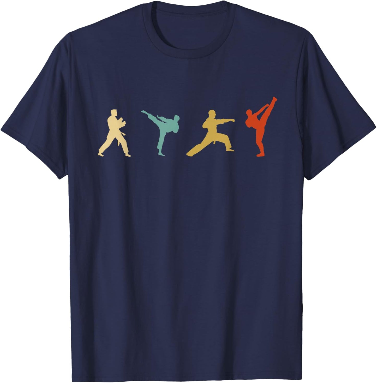 Vintage Taekwondo Tae Kwon Do Fighter T-Shirt - T-Shirt | Navy