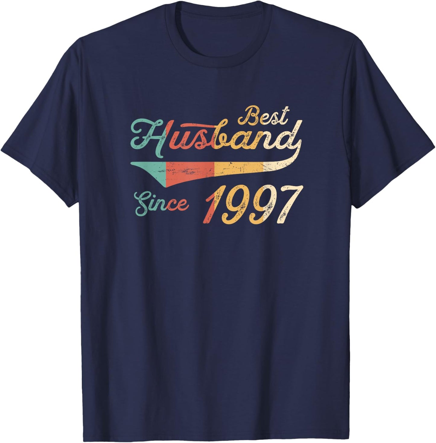 Best Husband Since 1997 Anniversary T-Shirt - T-Shirt | Navy