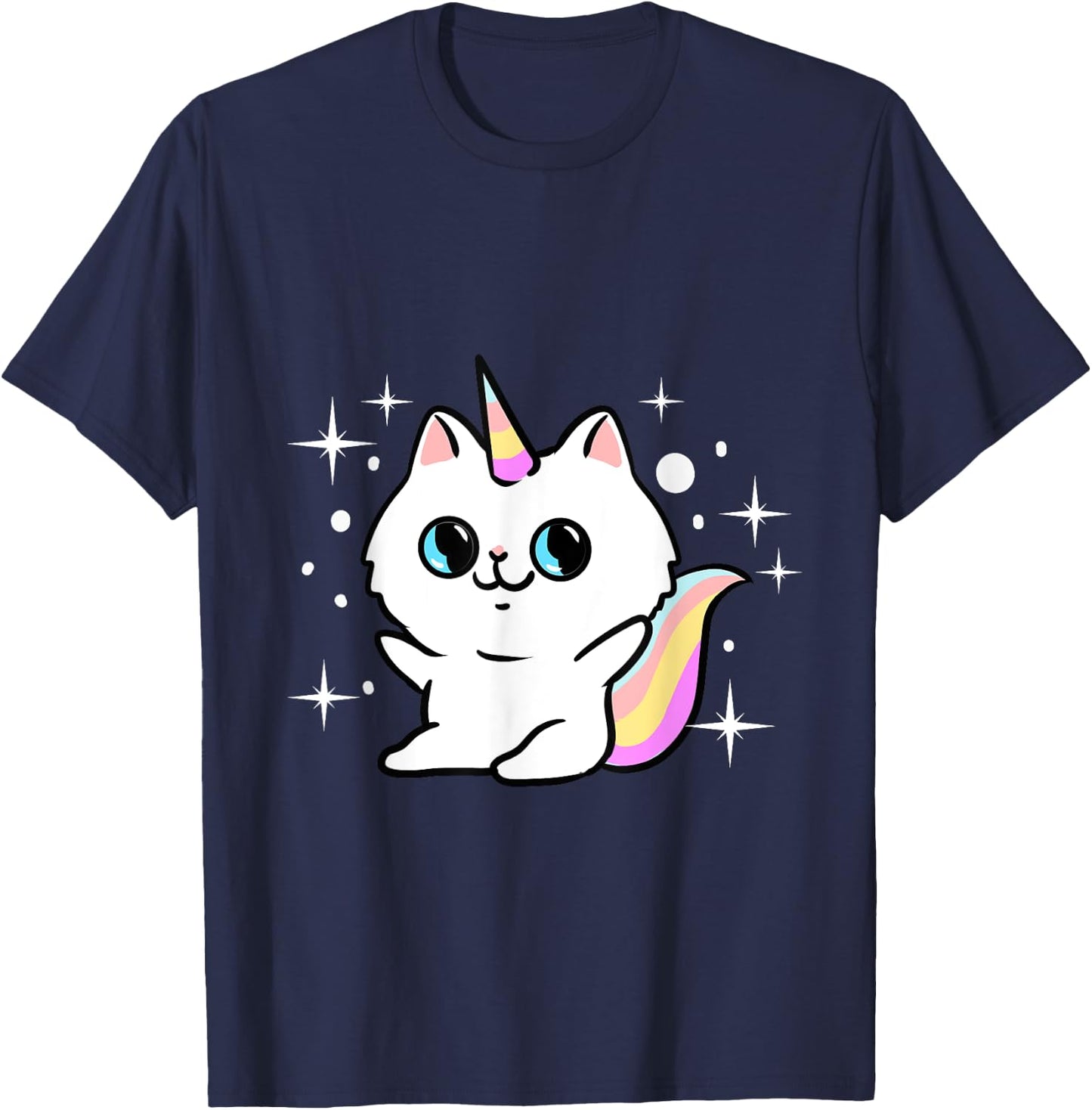 Caticorn Cat Unicorn T-Shirt - T-Shirt | Navy