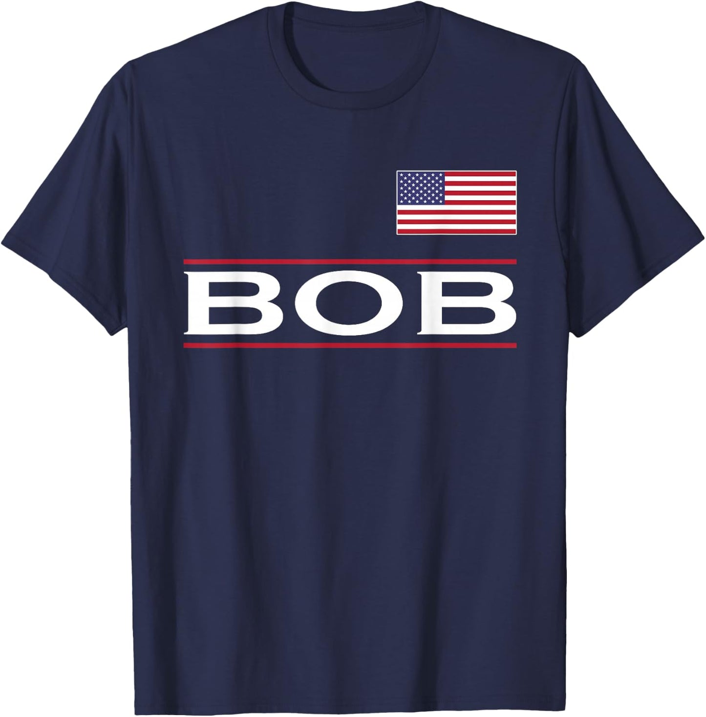 BOB Personalized Name Funny Birthday Gift T-Shirt - T-Shirt | Navy
