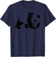 Panda Minimalist Art Black White Animal Cute T-Shirt - T-Shirt | Navy