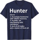 HUNTER Definition Personalized Name Funny Birthday Gift T-Shirt - T-Shirt | Navy