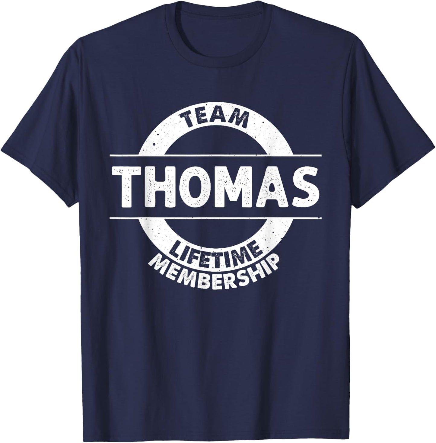 THOMAS Gift Funny Surname Family Tree Birthday Reunion Idea T-Shirt - T-Shirt | Navy