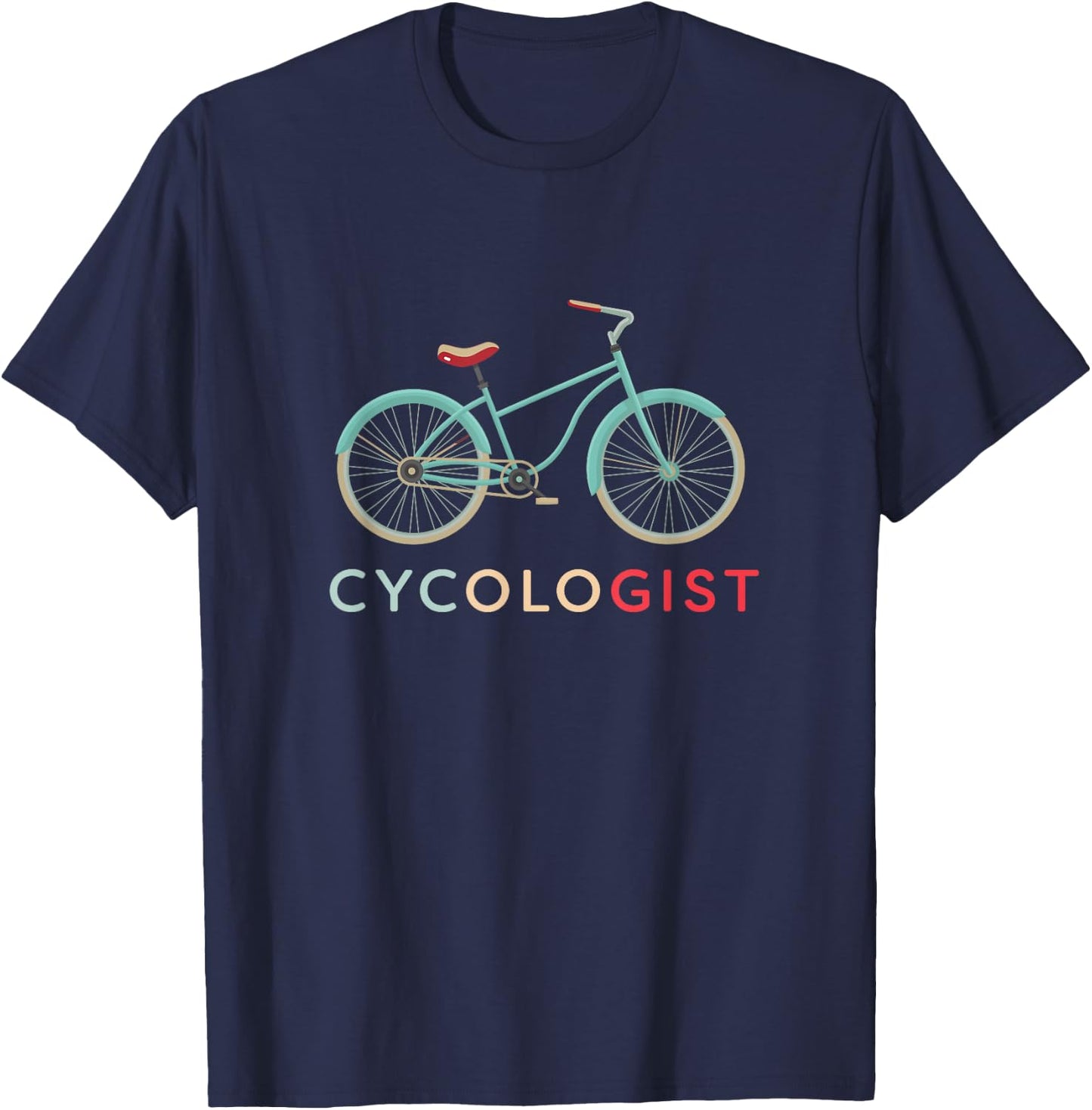 Cycologist Funny Vintage Bicycle design - Bike Cyclists Gift T-Shirt - T-Shirt | Navy