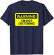 Kids Gift Warning I'm Not Listening T-Shirt - T-Shirt | Navy