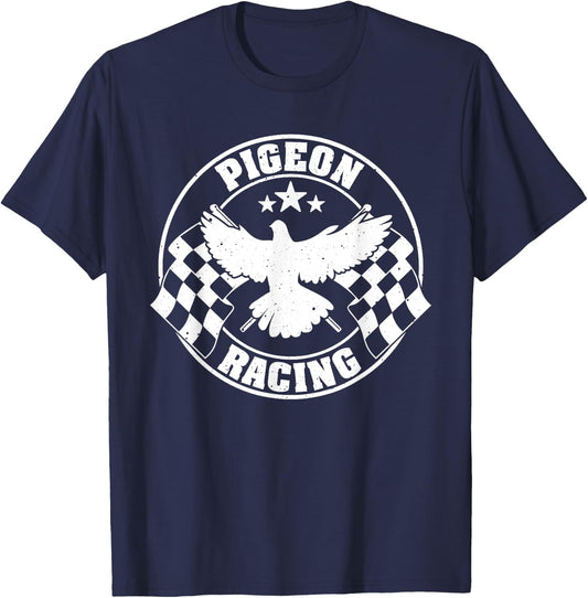 Funny Pigeon Gift Bird Lovers Cool Pigeon Racing Homing T-Shirt - T-Shirt | Navy