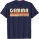GEMMA Name Personalized Retro Vintage 80s 90s Birthday T-Shirt - T-Shirt | Navy