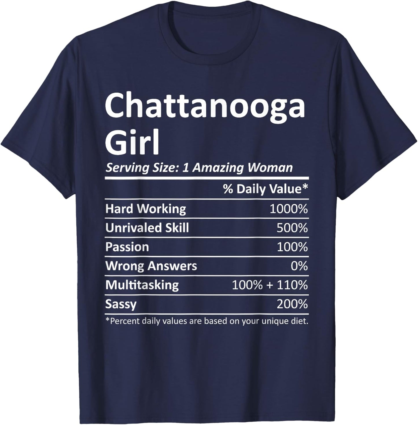 CHATTANOOGA GIRL TN TENNESSEE Funny City Home Roots USA Gift T-Shirt - T-Shirt | Navy
