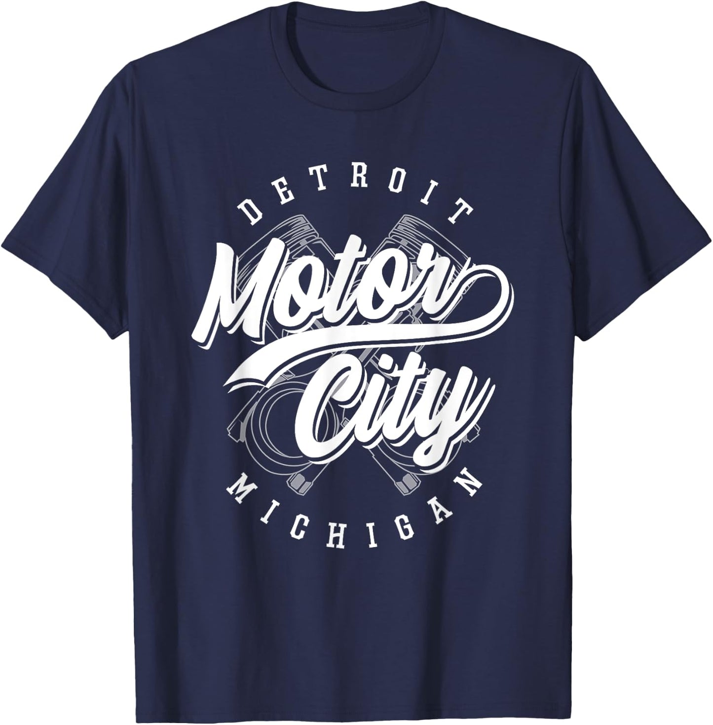 Classic Detroit Motor City Michigan Michiganians Pride Gift T-Shirt - T-Shirt | Navy