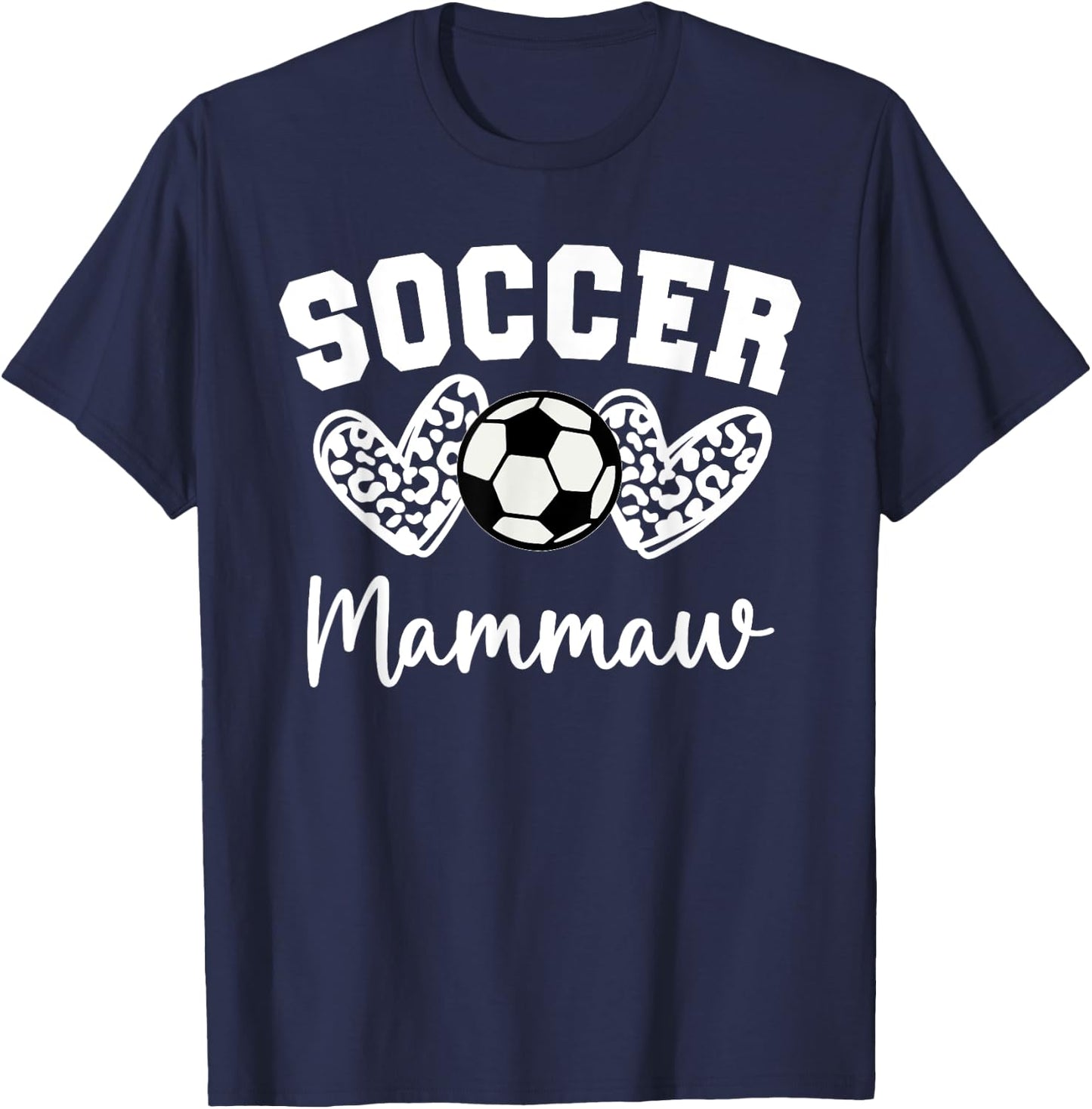 Soccer Mammaw Matching Family Soccer T-Shirt - T-Shirt | Navy