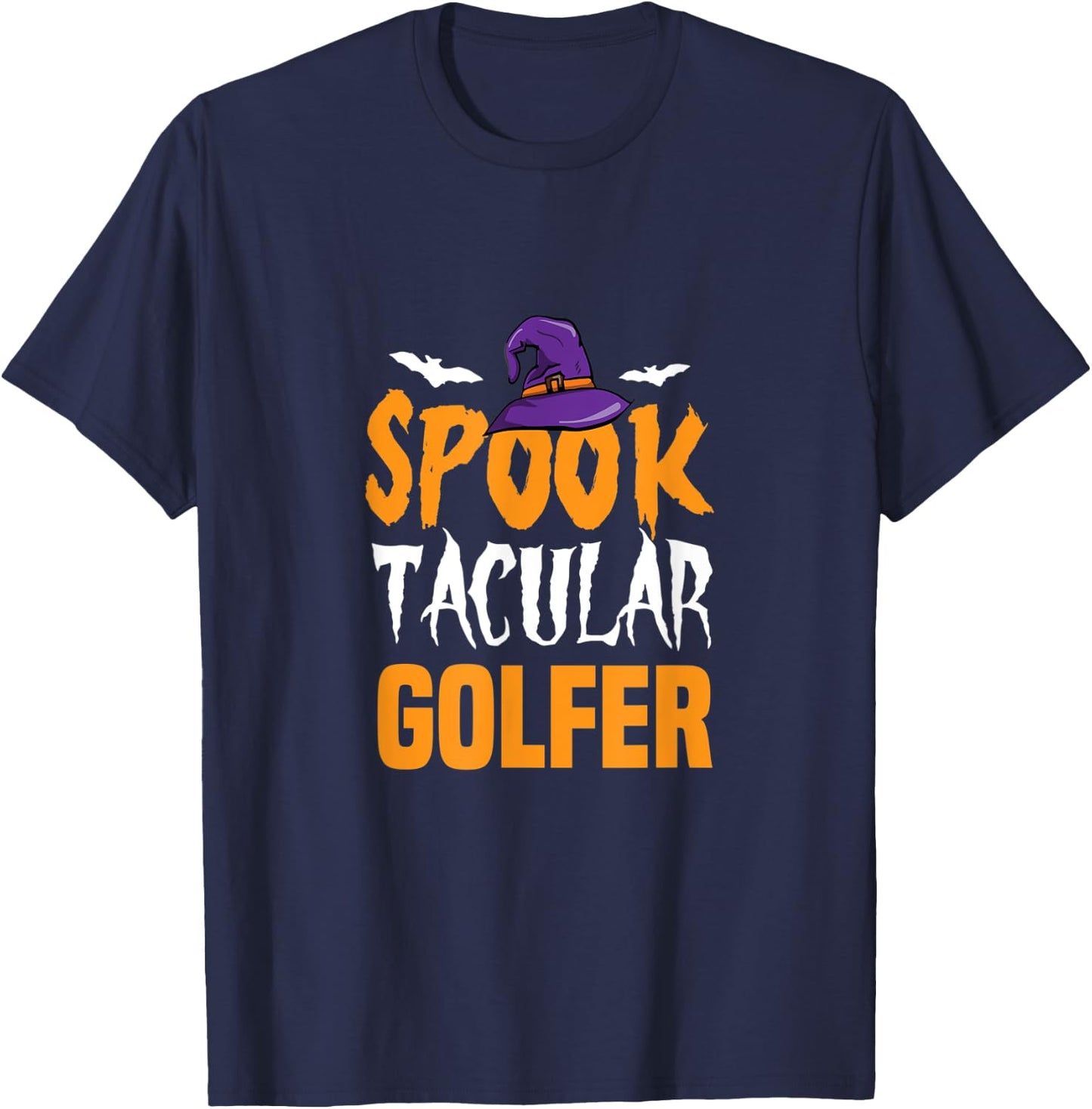 Spooktacular Golfer Halloween Outfit Gift T-Shirt - T-Shirt | Navy