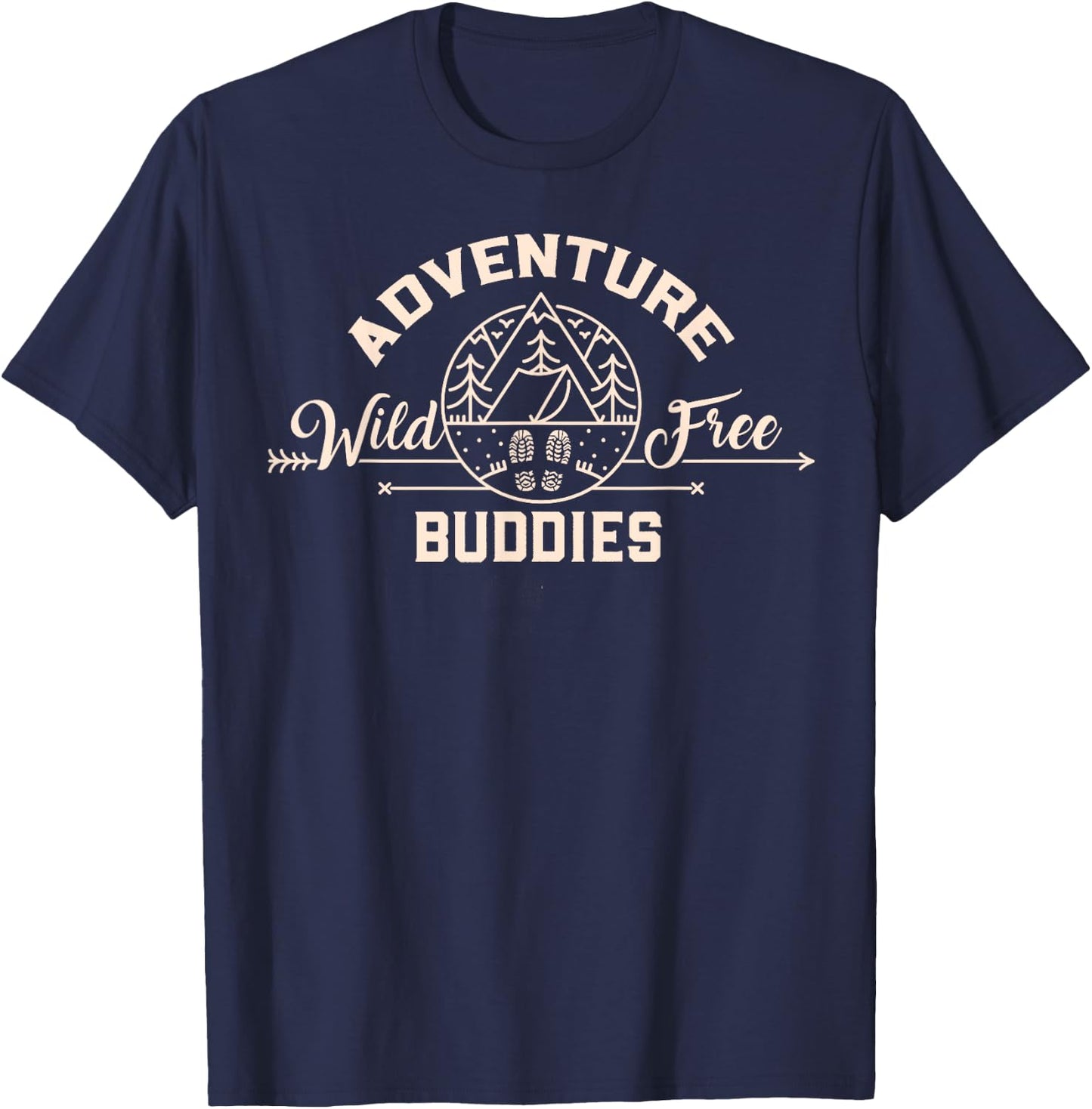 Funny Hiking Mountains Meme Quote Adventure Buddies T-Shirt - T-Shirt | Navy