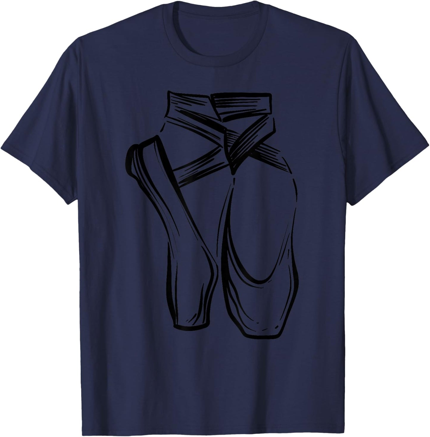 Funny Ballerina Gift Girls Cool Dancer Ballet Pointe Shoes T-Shirt - T-Shirt | Navy