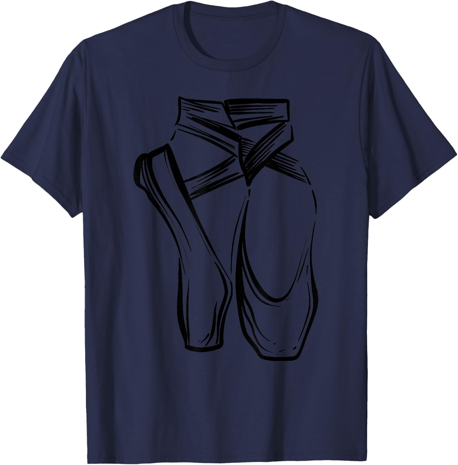 Funny Ballerina Gift Girls Cool Dancer Ballet Pointe Shoes T-Shirt - T-Shirt | Navy