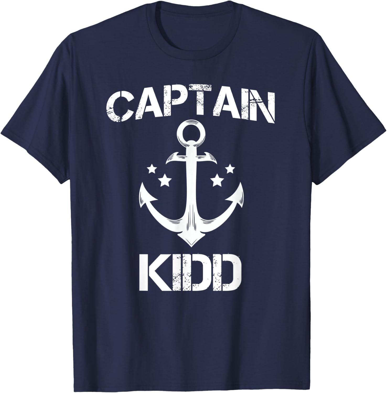 CAPTAIN KIDD Funny Birthday Personalized Surname Clan Gift T-Shirt - T-Shirt | Navy