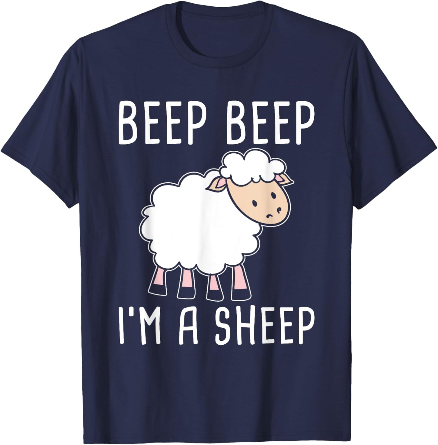 Funny Sheep Design for Farmers and Sheep Lovers T-Shirt - T-Shirt | Navy