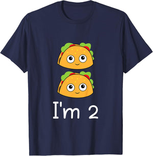 Taco Twosday Taco 2nd Birthday T-Shirt - T-Shirt | Navy