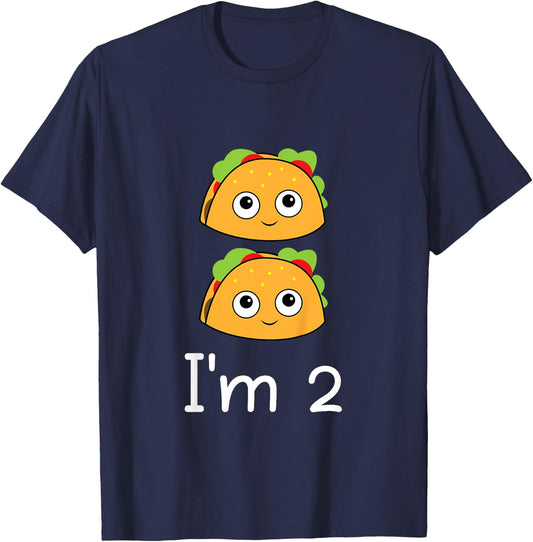 Taco Twosday Taco 2nd Birthday T-Shirt - T-Shirt | Navy