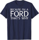 FORD Gift Funny Surname Family Tree Birthday Reunion Idea T-Shirt - T-Shirt | Navy