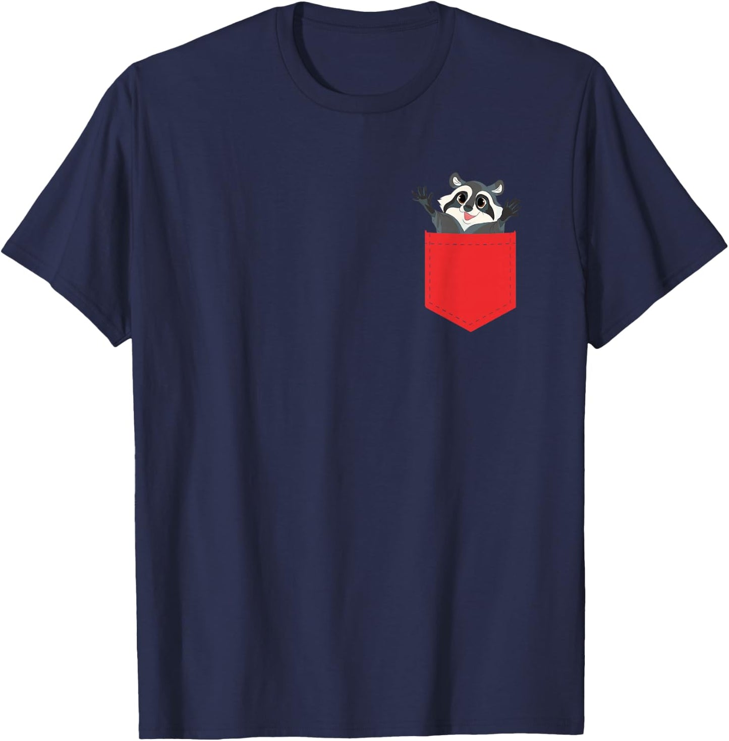 Cute Trash Panda Pocket Raccoon Wildlife Animal Racoon T-Shirt - T-Shirt | Navy