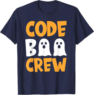 Code Boo Crew Spooky Nurse Halloween T-Shirt - T-Shirt | Navy