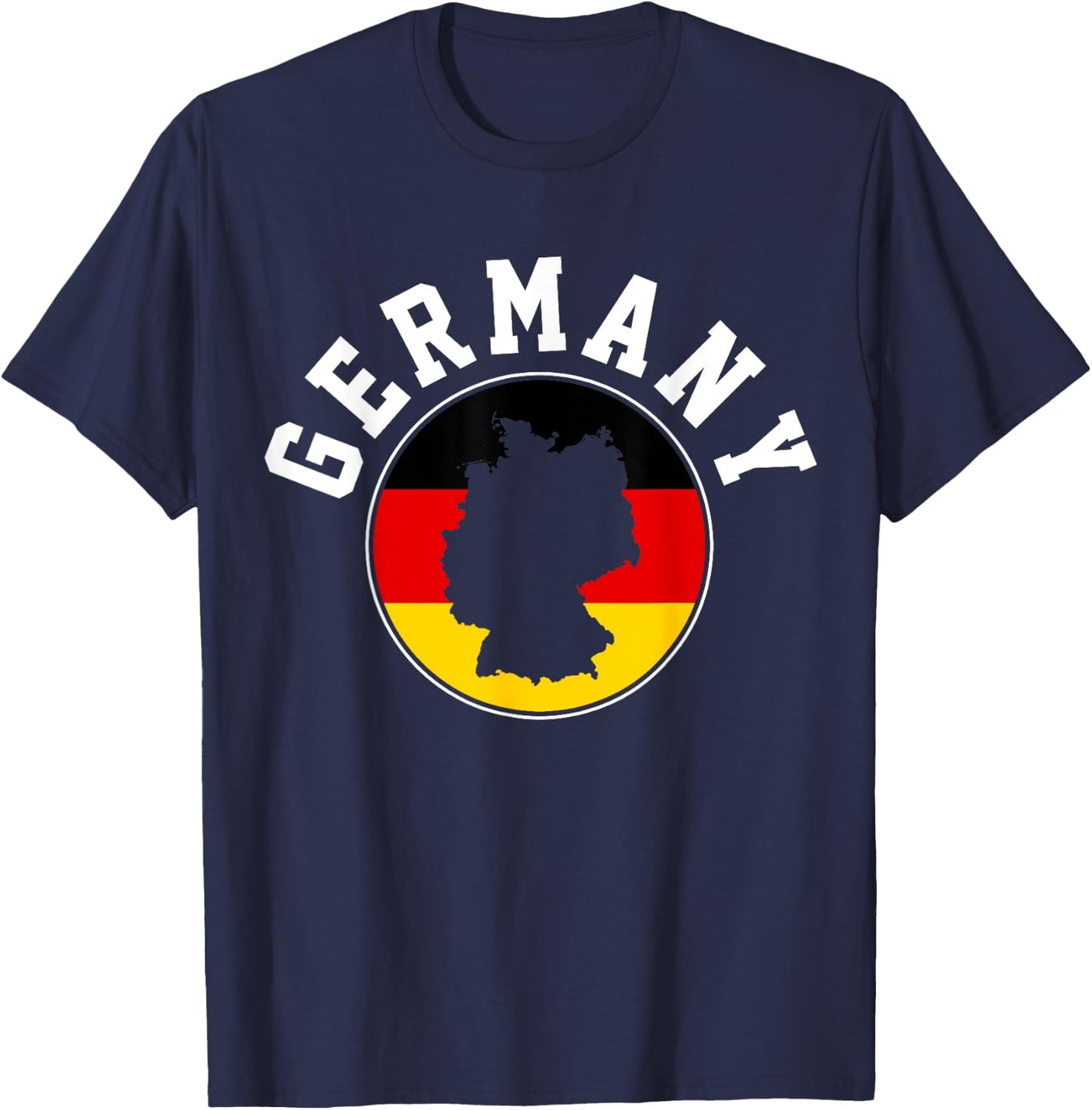 Germany German Flag Map Gift T-Shirt - T-Shirt | Navy