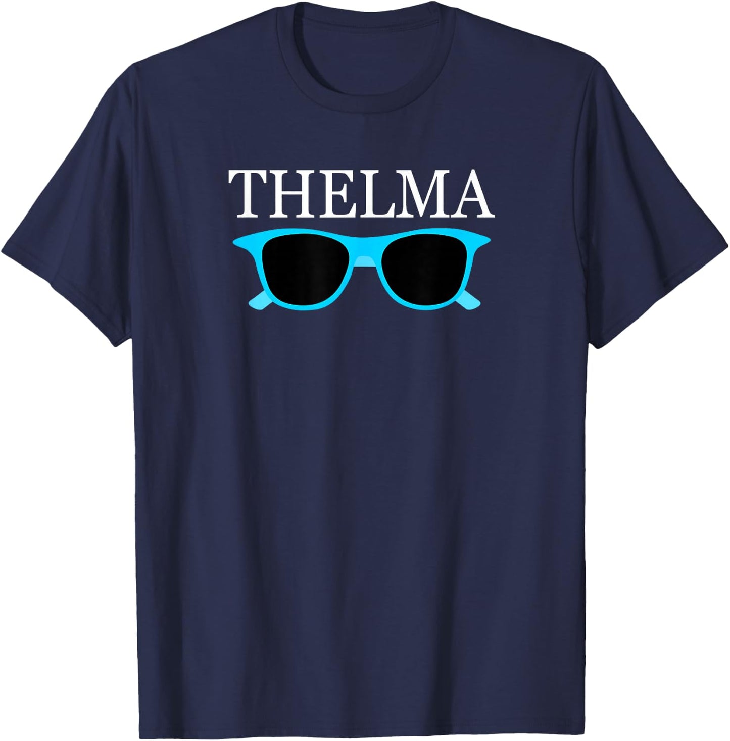 Thelma Aqua Glasses Cute Matching Best Friends T-Shirt - T-Shirt | Navy