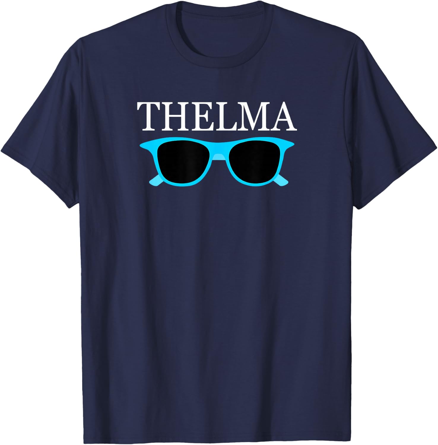 Thelma Aqua Glasses Cute Matching Best Friends T-Shirt - T-Shirt | Navy