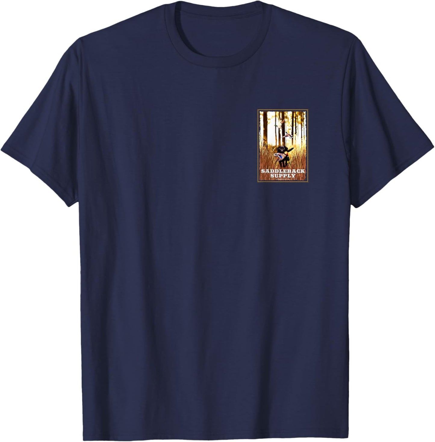 Saddleback Hunting Dog Logo Lightweight Graphic T-Shirt - T-Shirt | Navy