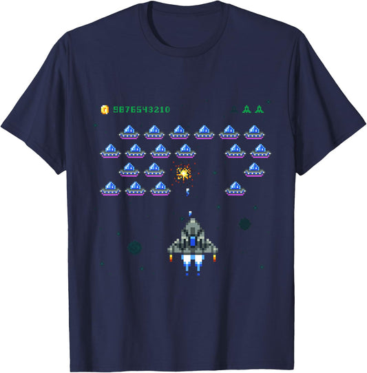 Street Gamer, I Love Gaming, Vintage Old Style Shooting Game T-Shirt - T-Shirt | Navy