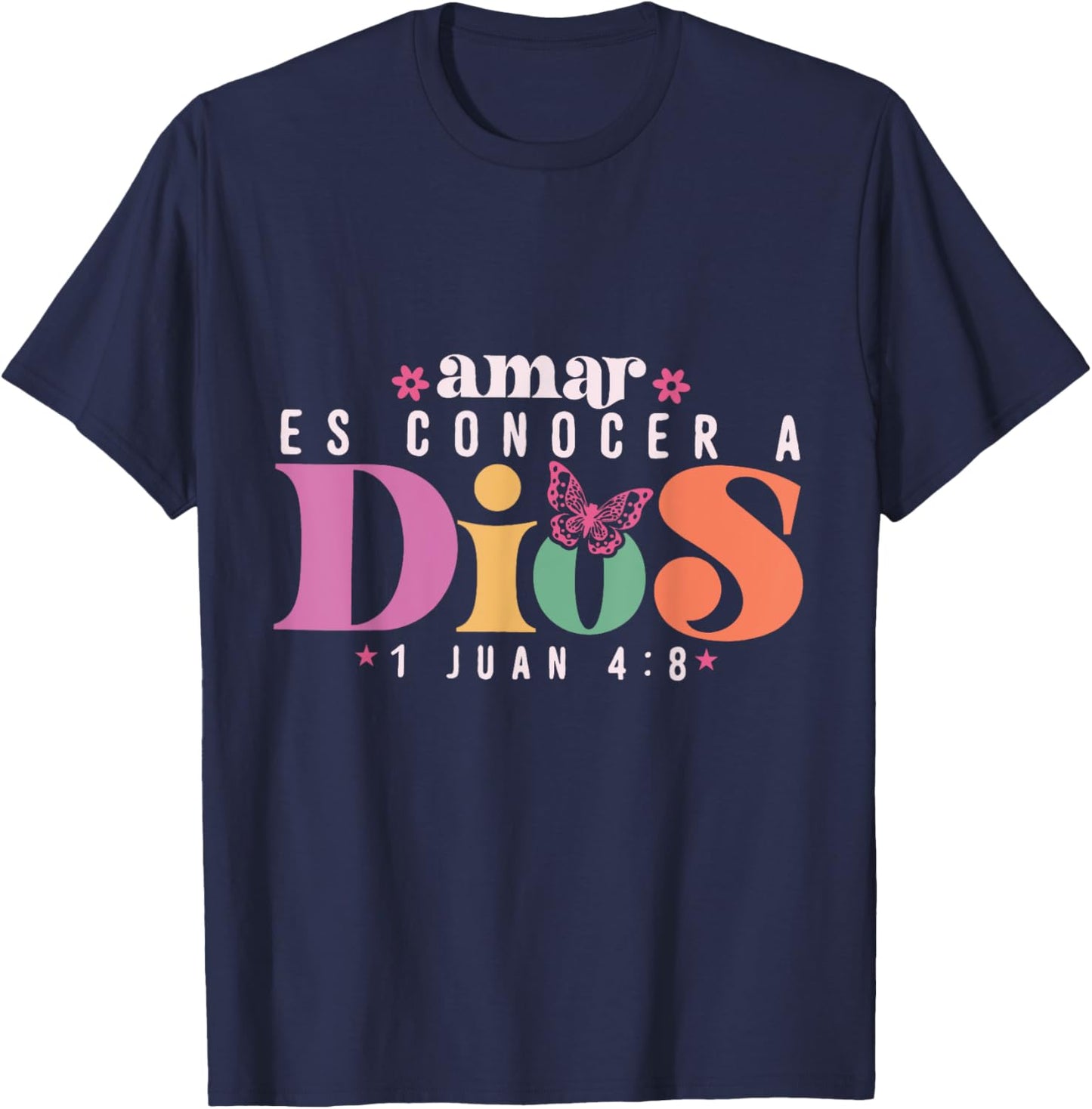 Amar es Conocer a Dios Gifts For Family T-Shirt - T-Shirt | Navy