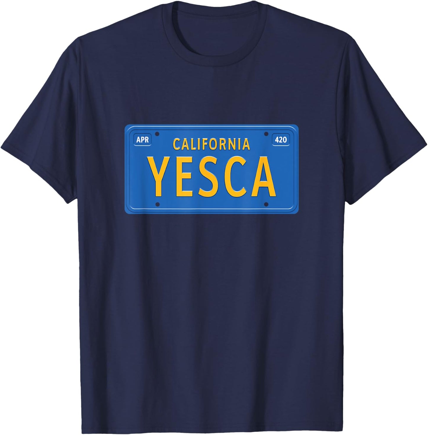 Yesca California Mota 420 Marijuana T-Shirt - T-Shirt | Navy